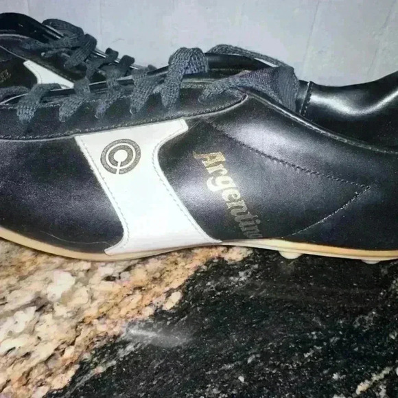 Etonic Soccer Cleats “Argentina” Size 8 / Black White - Picture 2 of 13